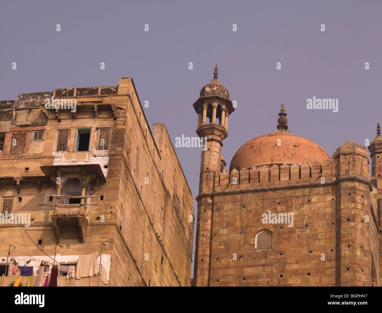 Building exterior, Varanasi, Uttar Pradesh, India Stock Photo