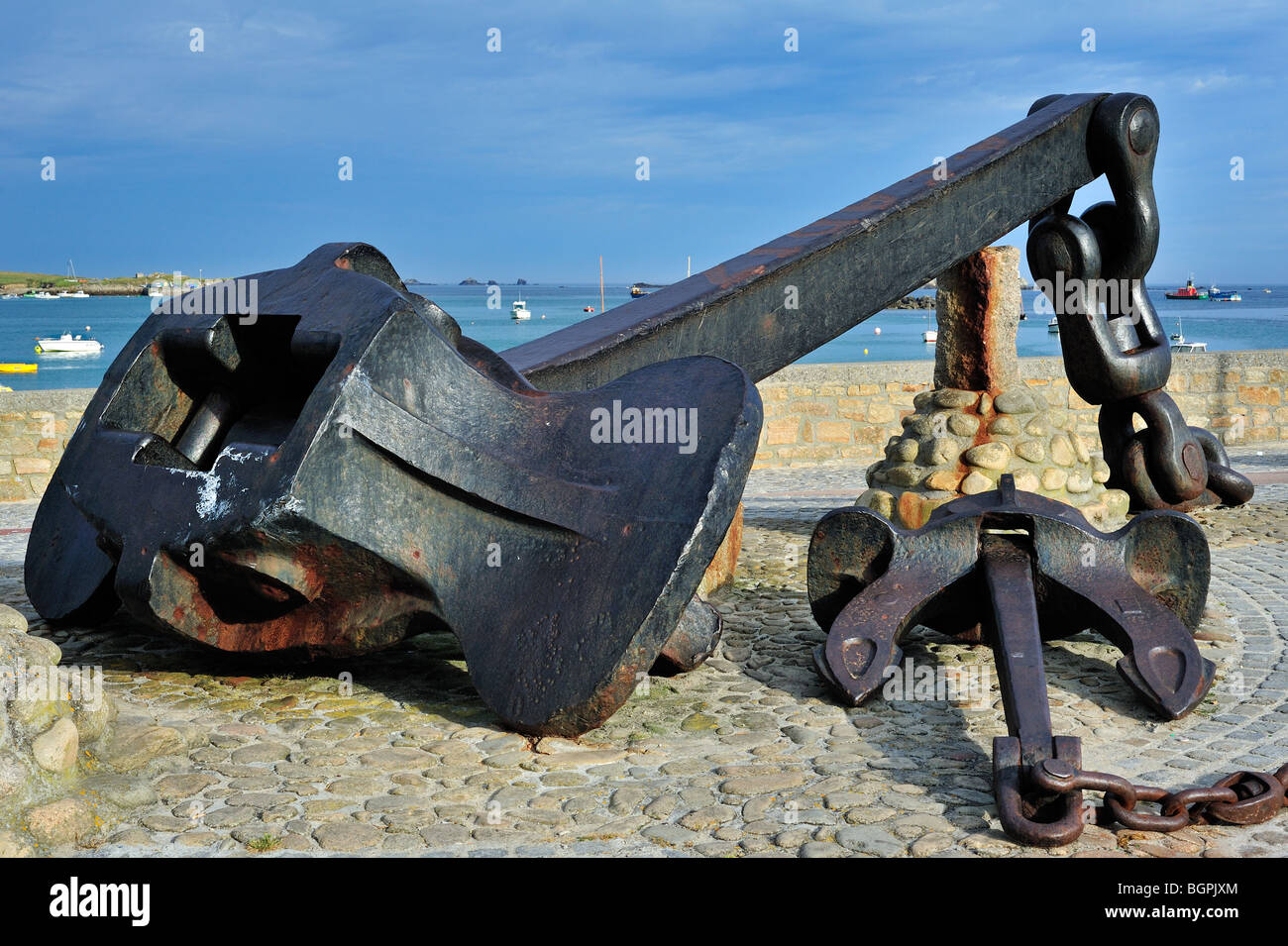 Anchor of the Amoco Cadiz oil tanker, wrecked in March 1978 at Portsall