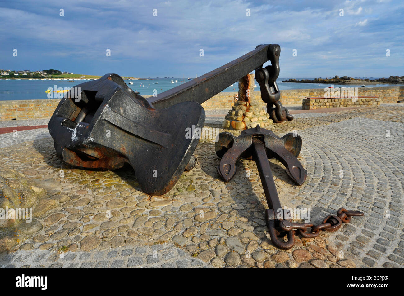 Anchor of the Amoco Cadiz oil tanker, wrecked in March 1978 at Portsall