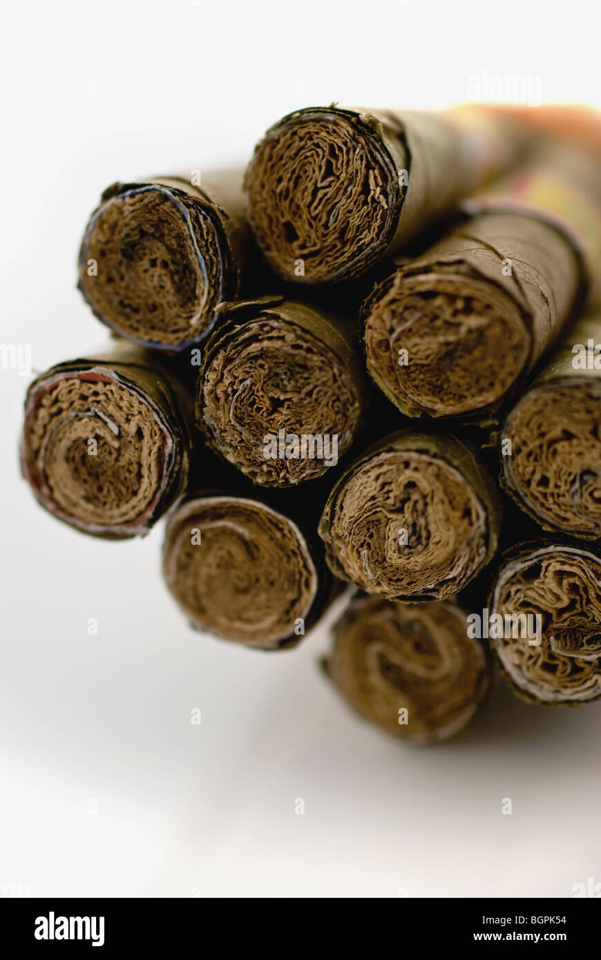 Cheroot, homemade hilltribe cigarettes Stock Photo