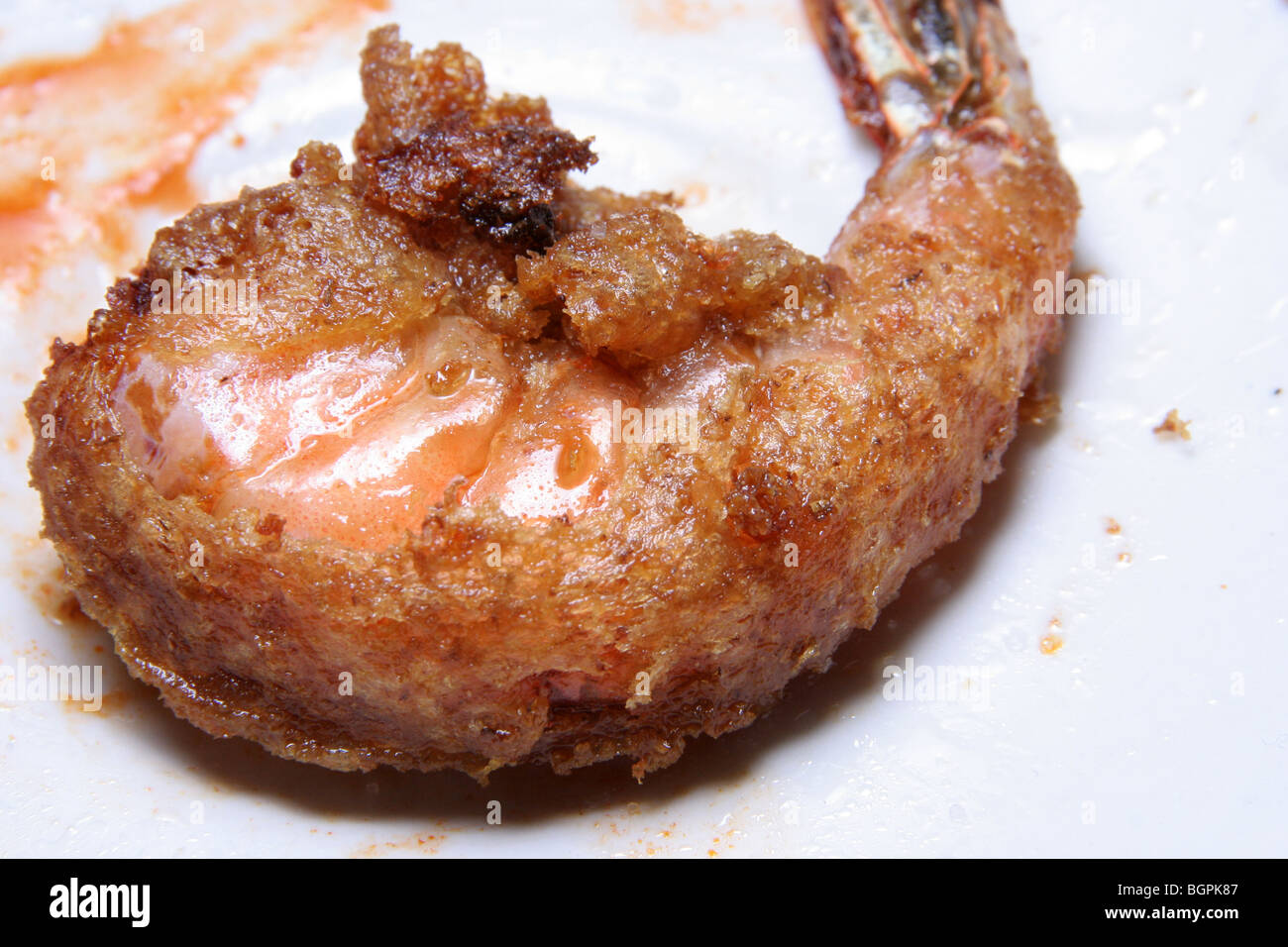 Breaded and fried shrimp Stock Photo - Alamy