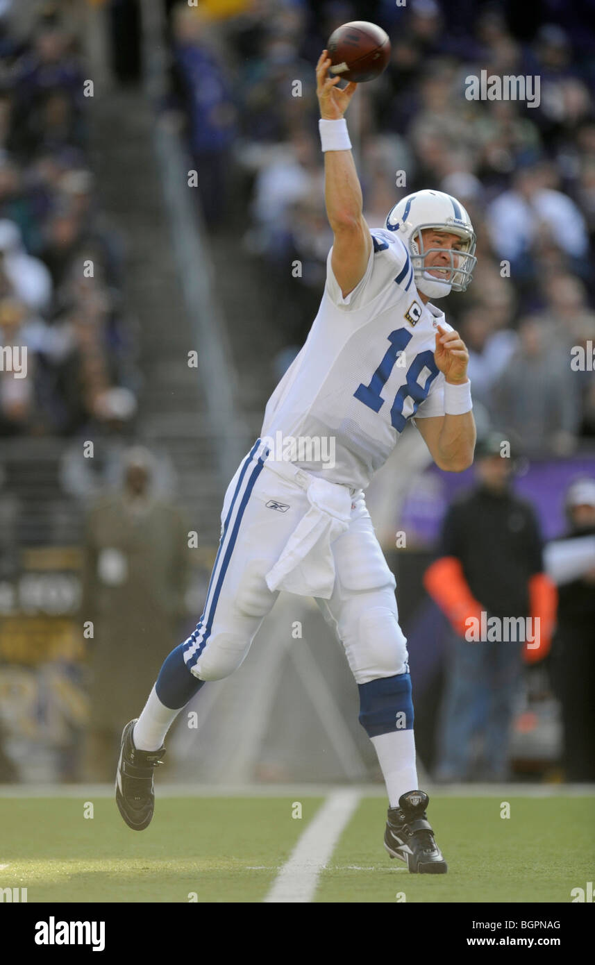 Peyton Manning #18 quarterback of the Indianapolis Colts Stock Photo