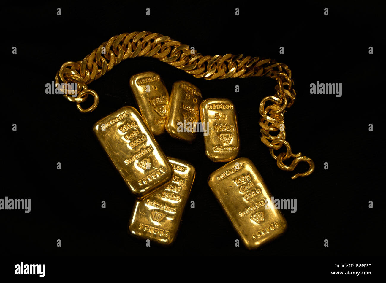 Gold ingot chain Clearance