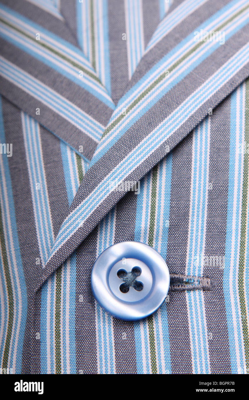Cotton pajamas pyjamas with button and stripes Stock Photo