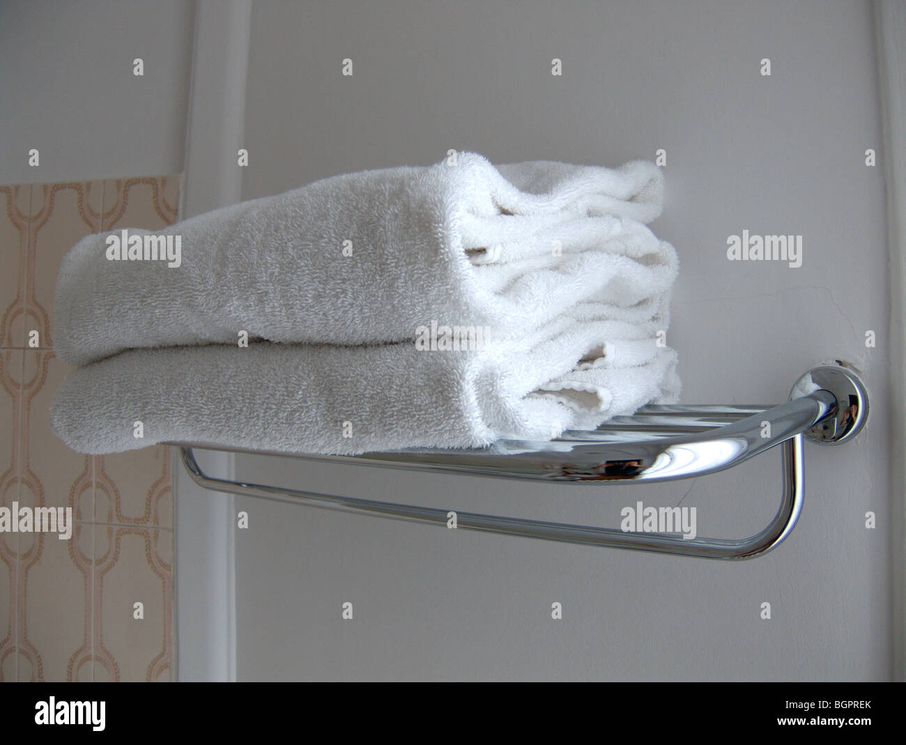 Towels in a bathroom Stock Photo - Alamy