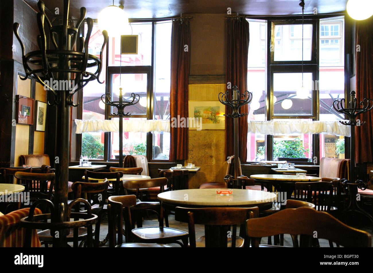 Cafe Hawelka, Vienna, Austria - one of the oldest cafes in Vienna Stock Photo
