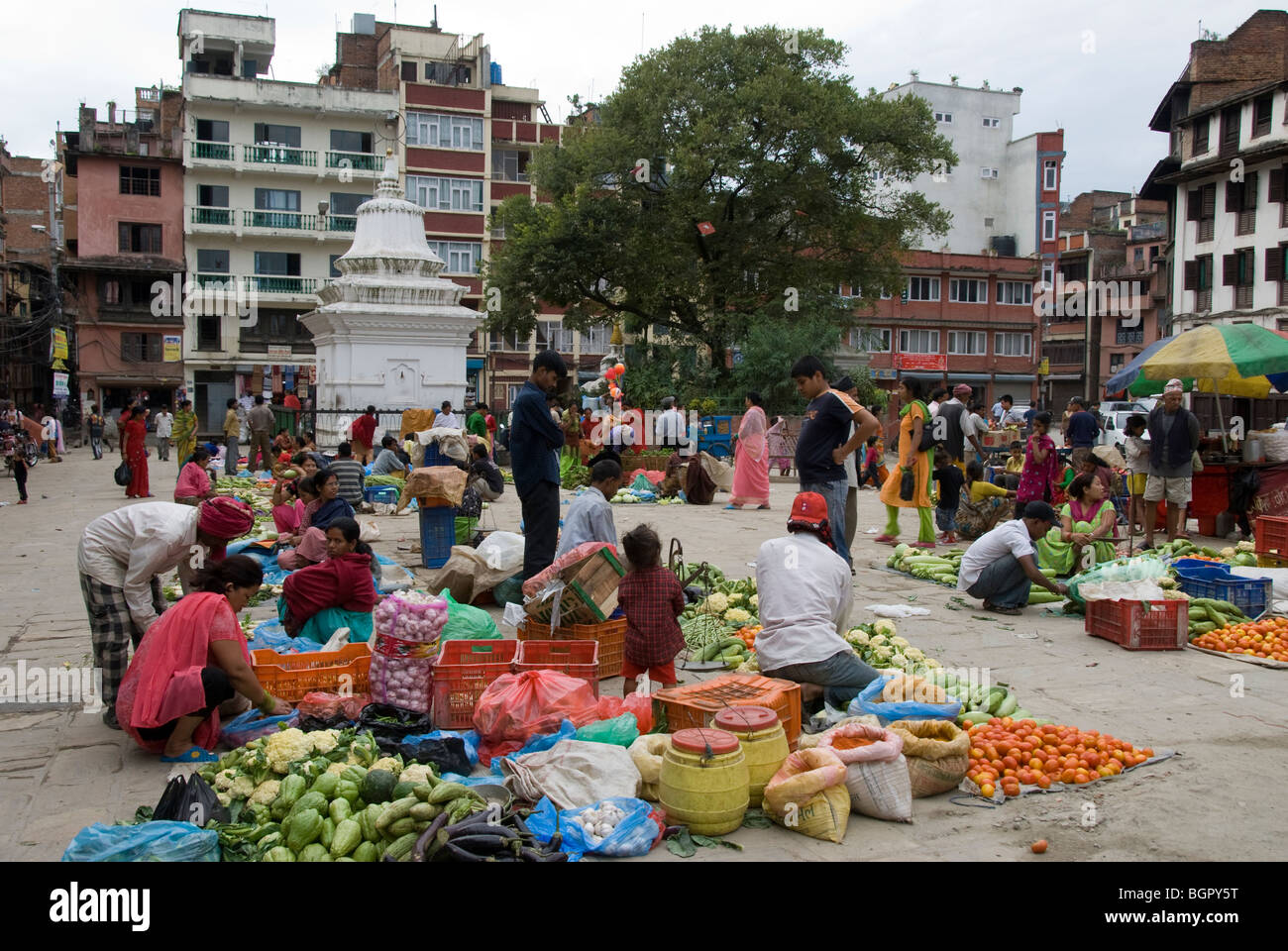 Open air vegetable market , Kathmandu Nepal Stock Photo Alamy