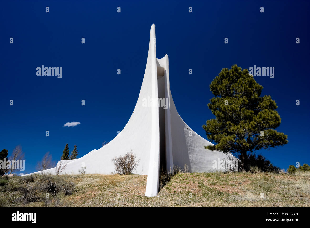 Chapel building at the Vietnam Veterans National Monument, Moreno Valley Angel Fire, New Mexico USA Stock Photo