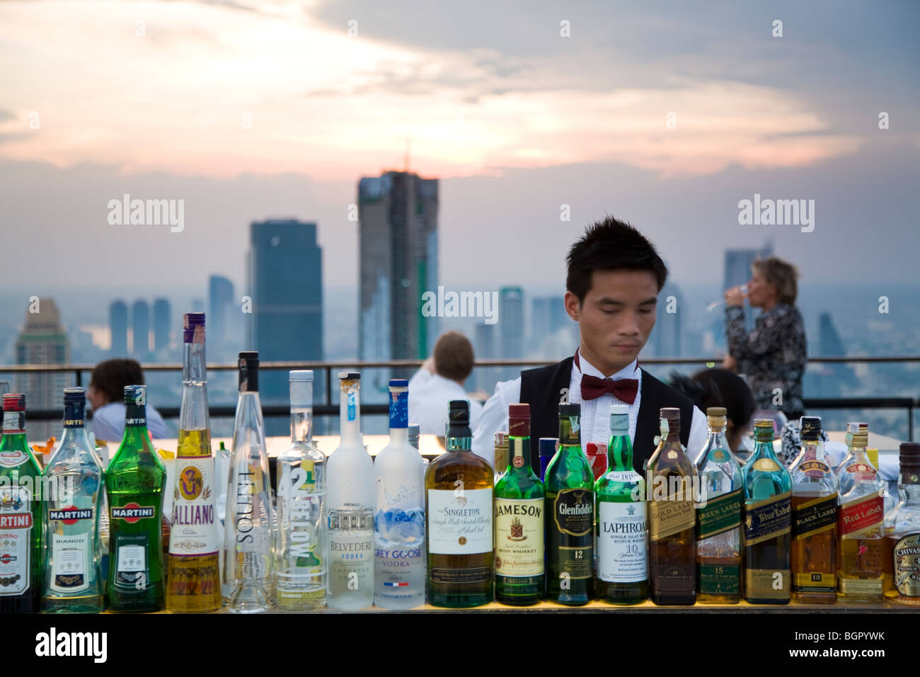 Bar Vertigo, Business district, Bangkok, Thailand Stock Photo