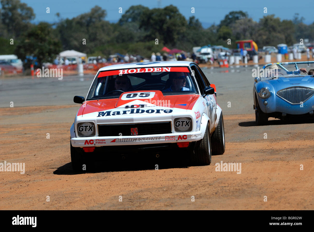 Replica of the Holden LX Torana SS A9X with which the late Peter Brock and Jim Richards won the 1979 Bathurst 1000 Stock Photo