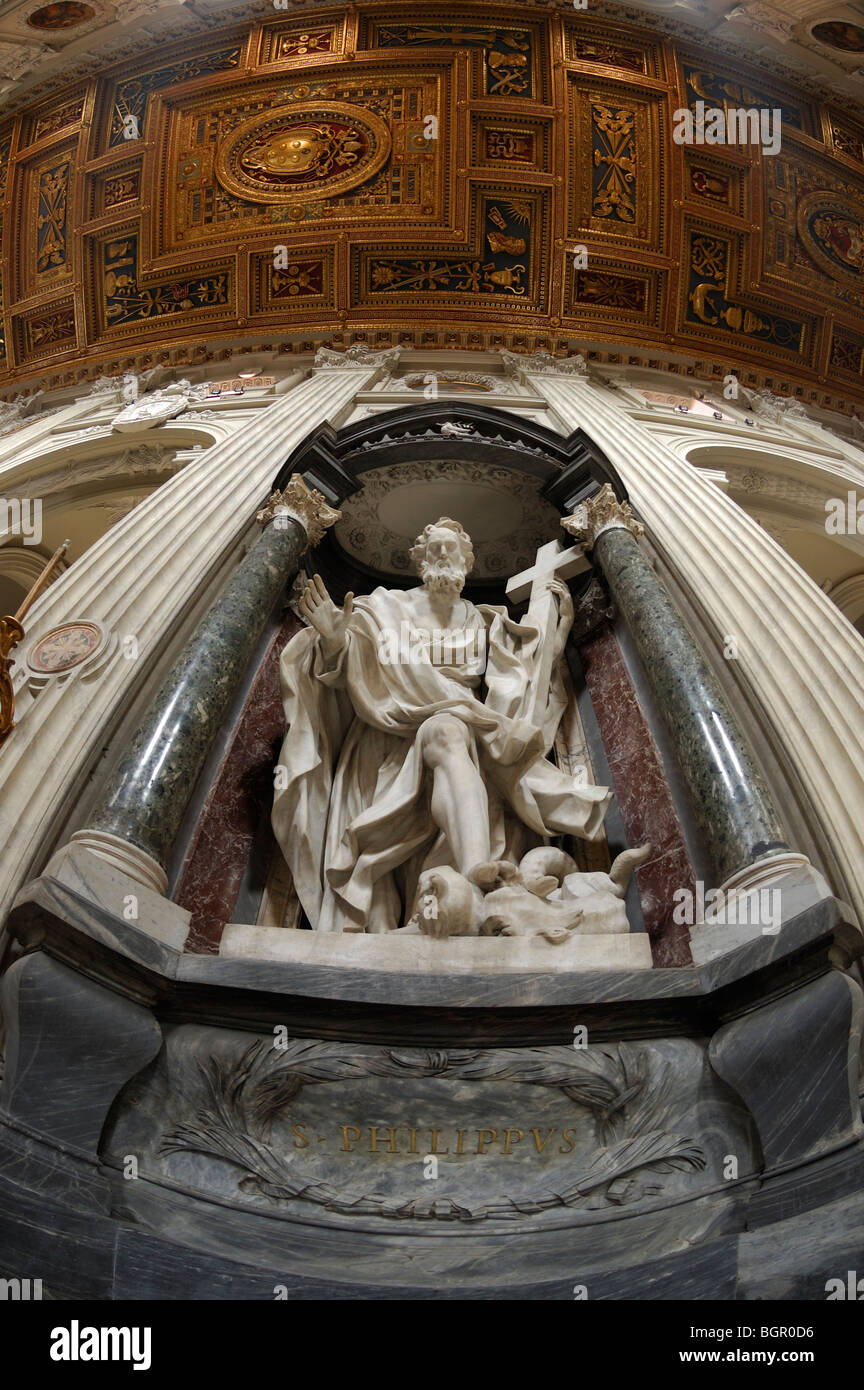 Statue of St Philip in the Basilica of St. John Lateran, Rome Stock