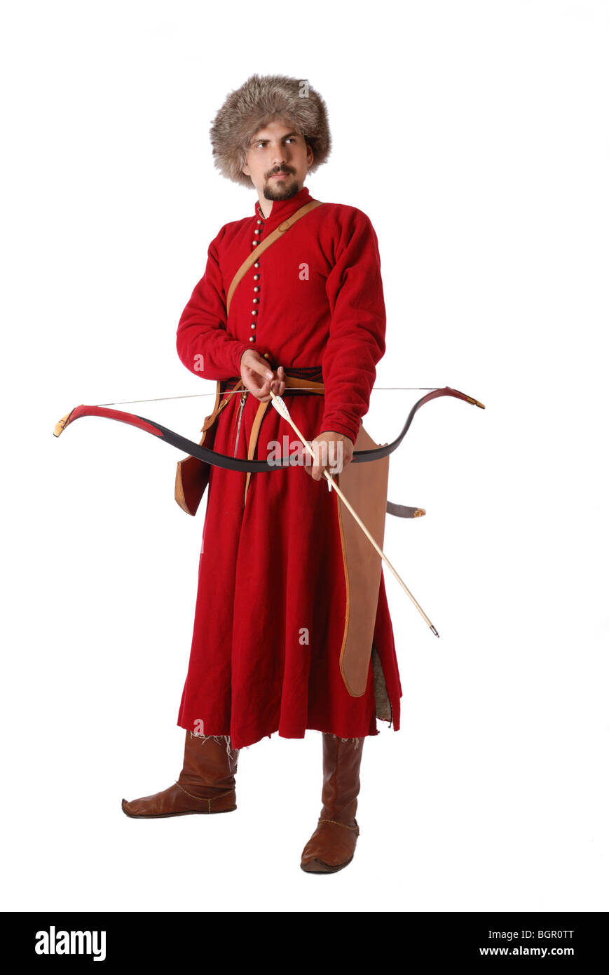 Tatar warrior with a bow Stock Photo - Alamy