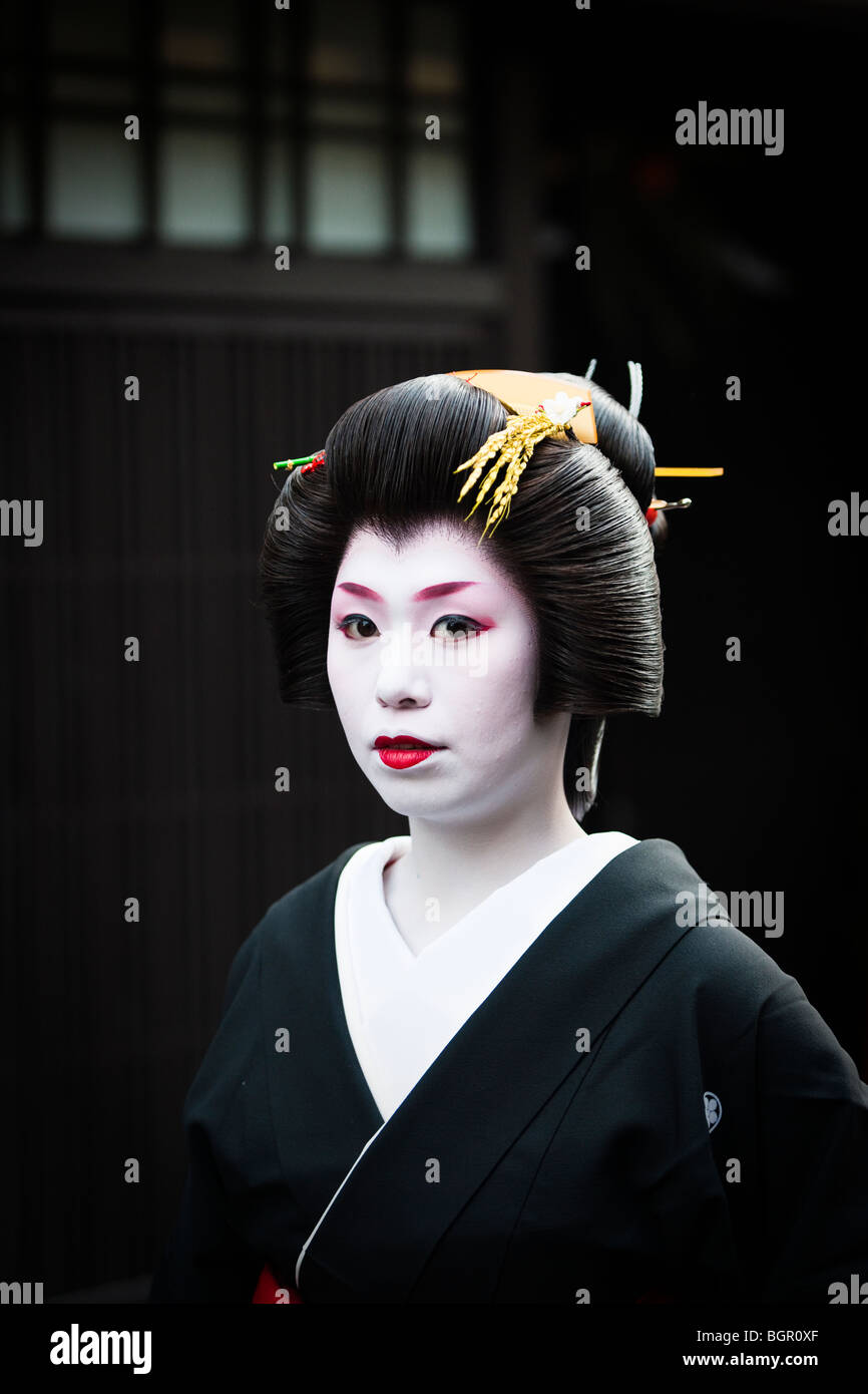 Geiko (Geisha) in the Kyoto's Gion District - Kyoto, Japan Stock Photo