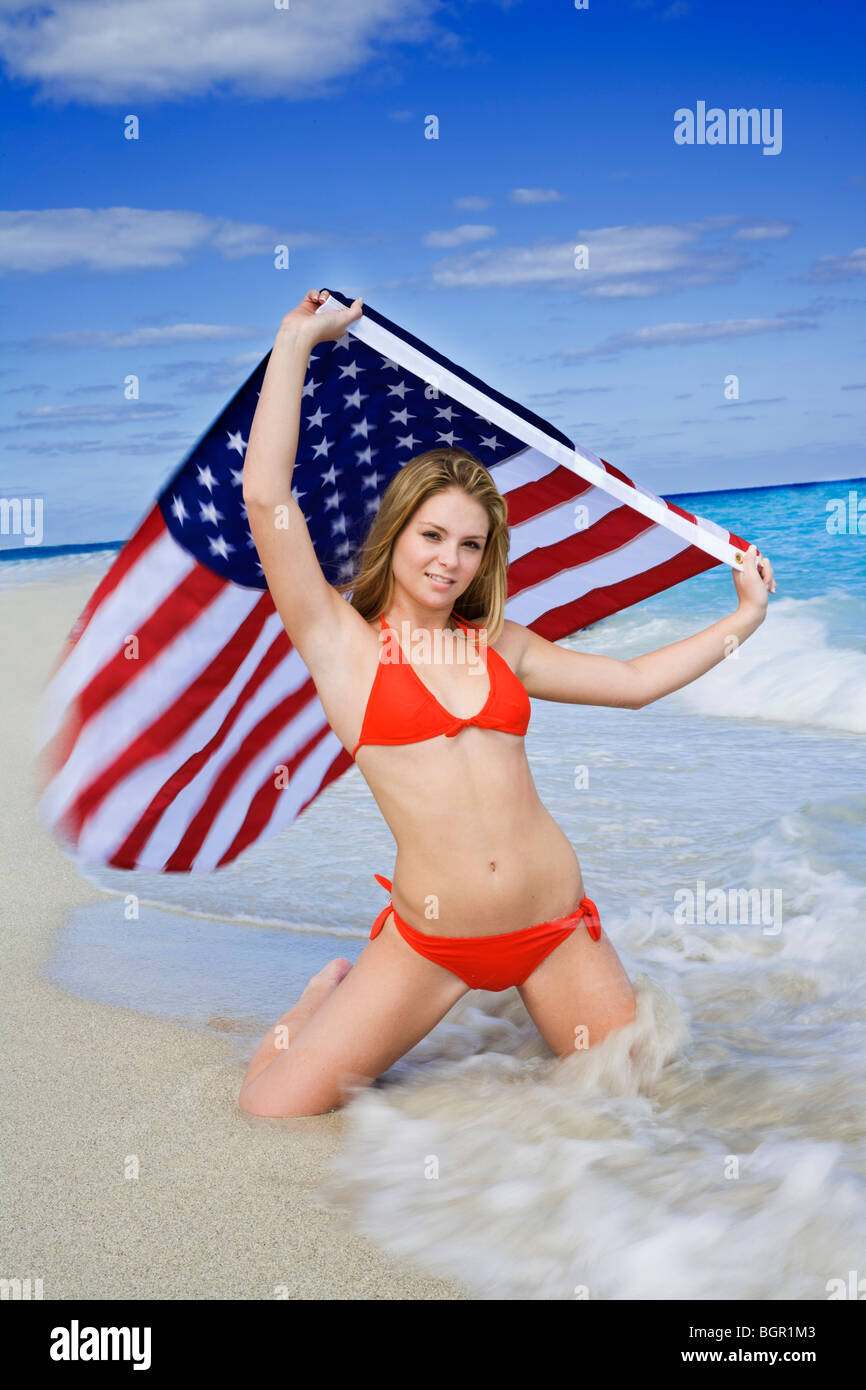 Flag bathing suit hi-res stock photography and images - Alamy