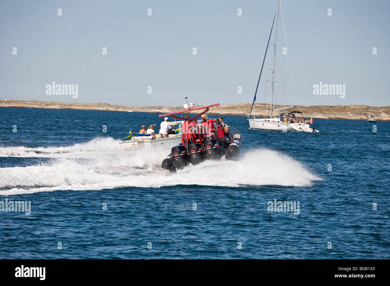 Inflatable passenger speed boat hi-res stock photography and images - Alamy