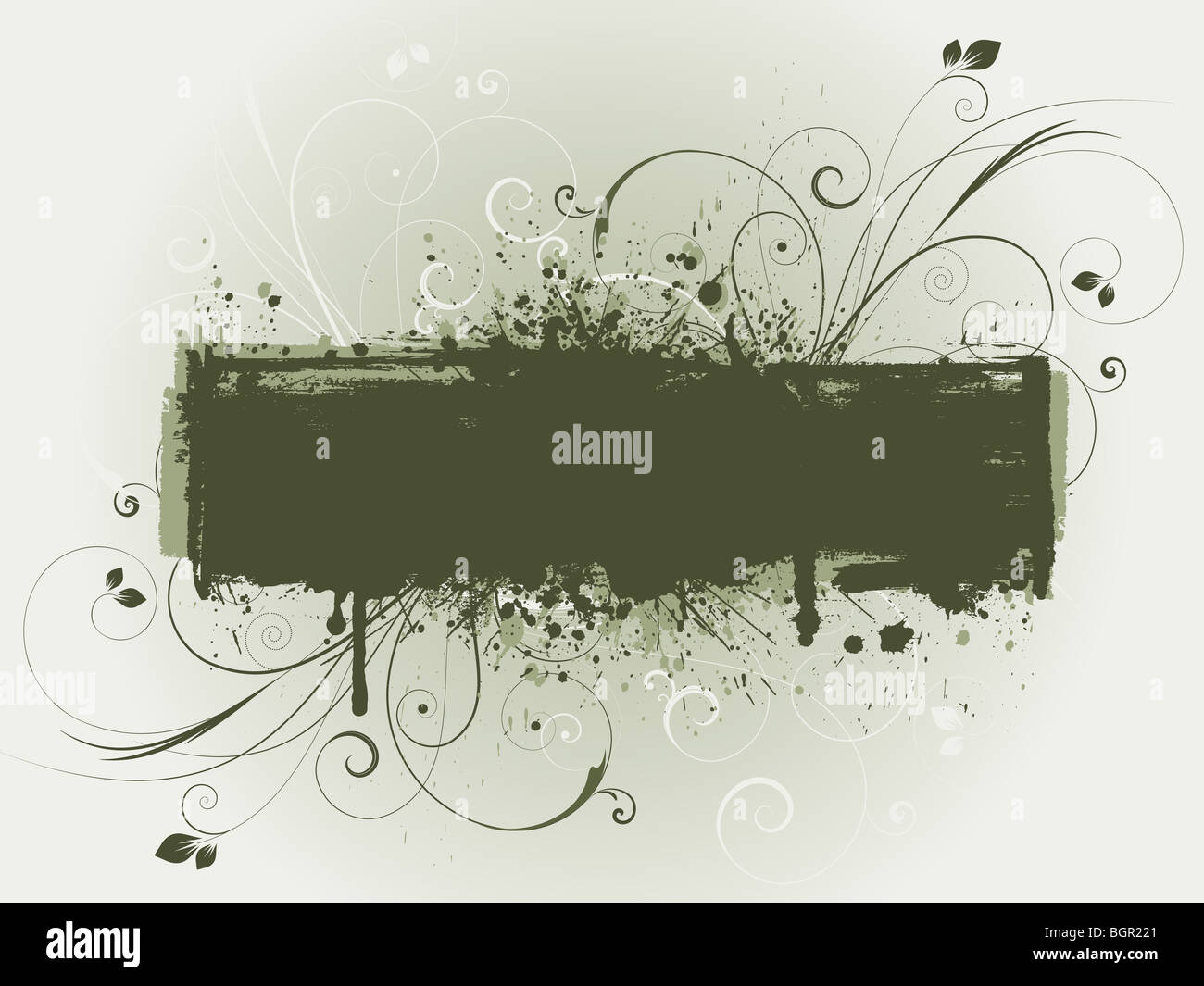 Grunge background with floral design Stock Photo - Alamy