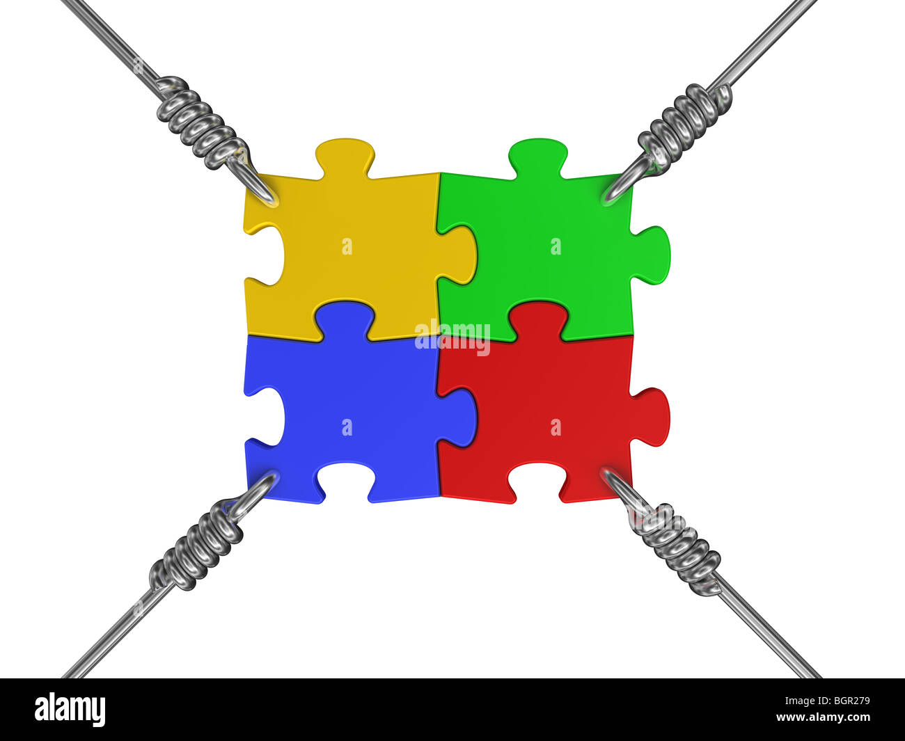 Three dimensional connection Cut Out Stock Images & Pictures - Alamy