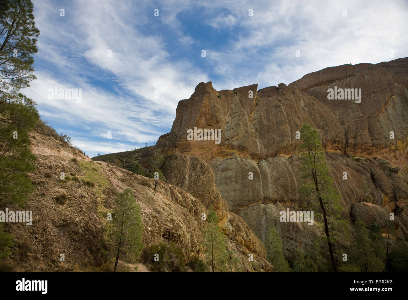 Machete Ridge viewed from the Balconies Cliffs Trail, Pinnacles National Monument, California, United States of America Stock Photo