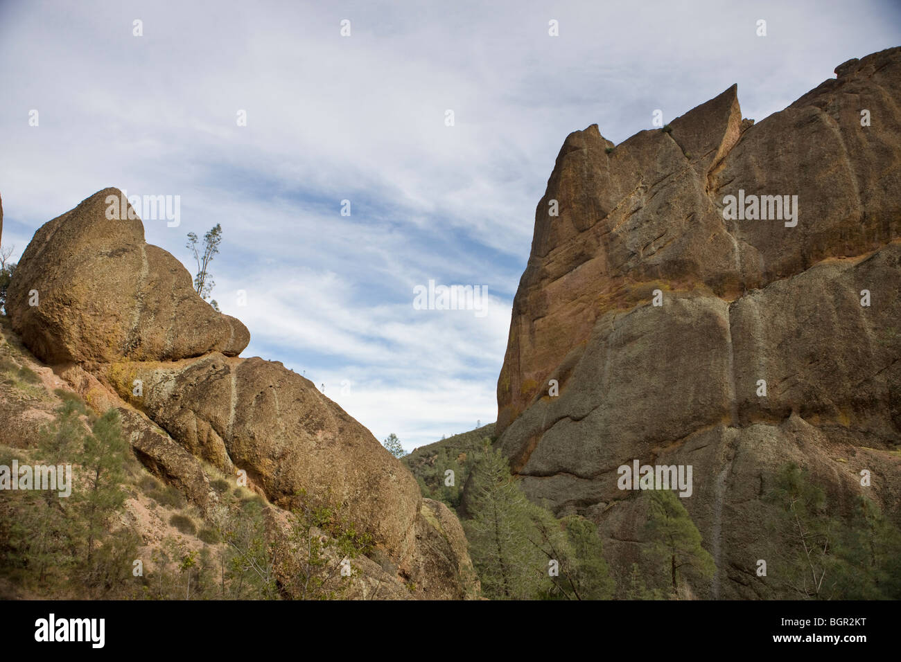 Machete Ridge viewed from the Balconies Cliffs Trail, Pinnacles National Monument, California, United States of America Stock Photo