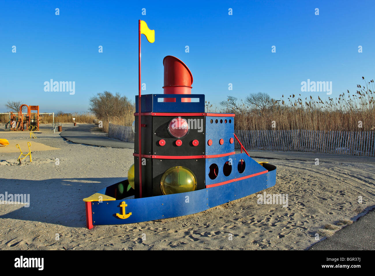 Playground on the beach, Long Island, NY Stock Photo Alamy