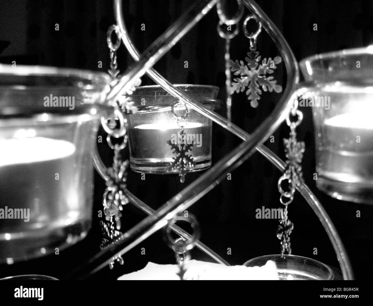 a-christmas-candle-table-decoration-stock-photo-alamy