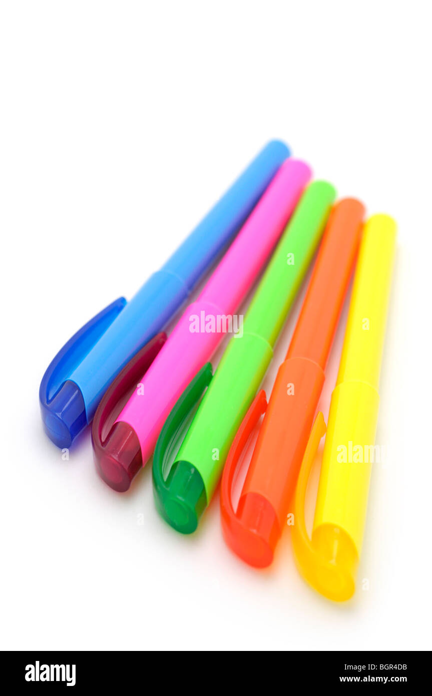 Colored pens hi-res stock photography and images - Alamy