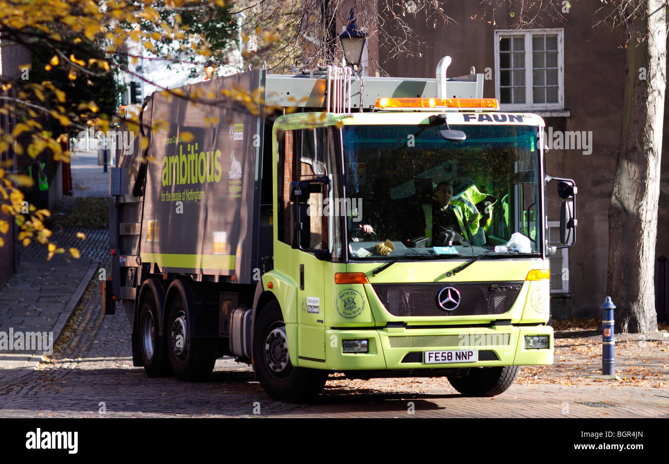 Variopress waste disposal lorry run by Nottingham City Council. refuse