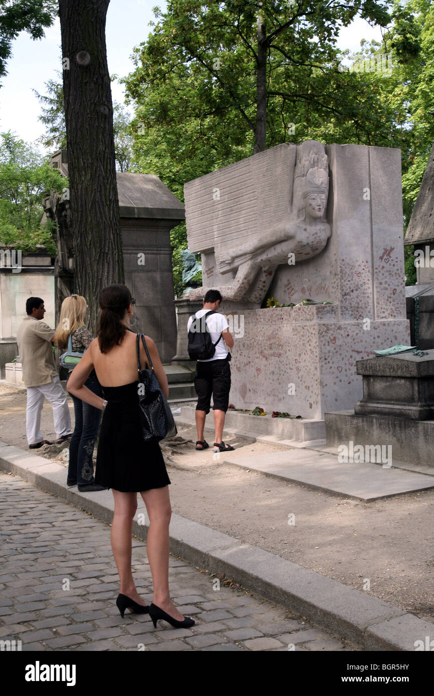 Oscar Wilde's tomb in Paris Stock Photo