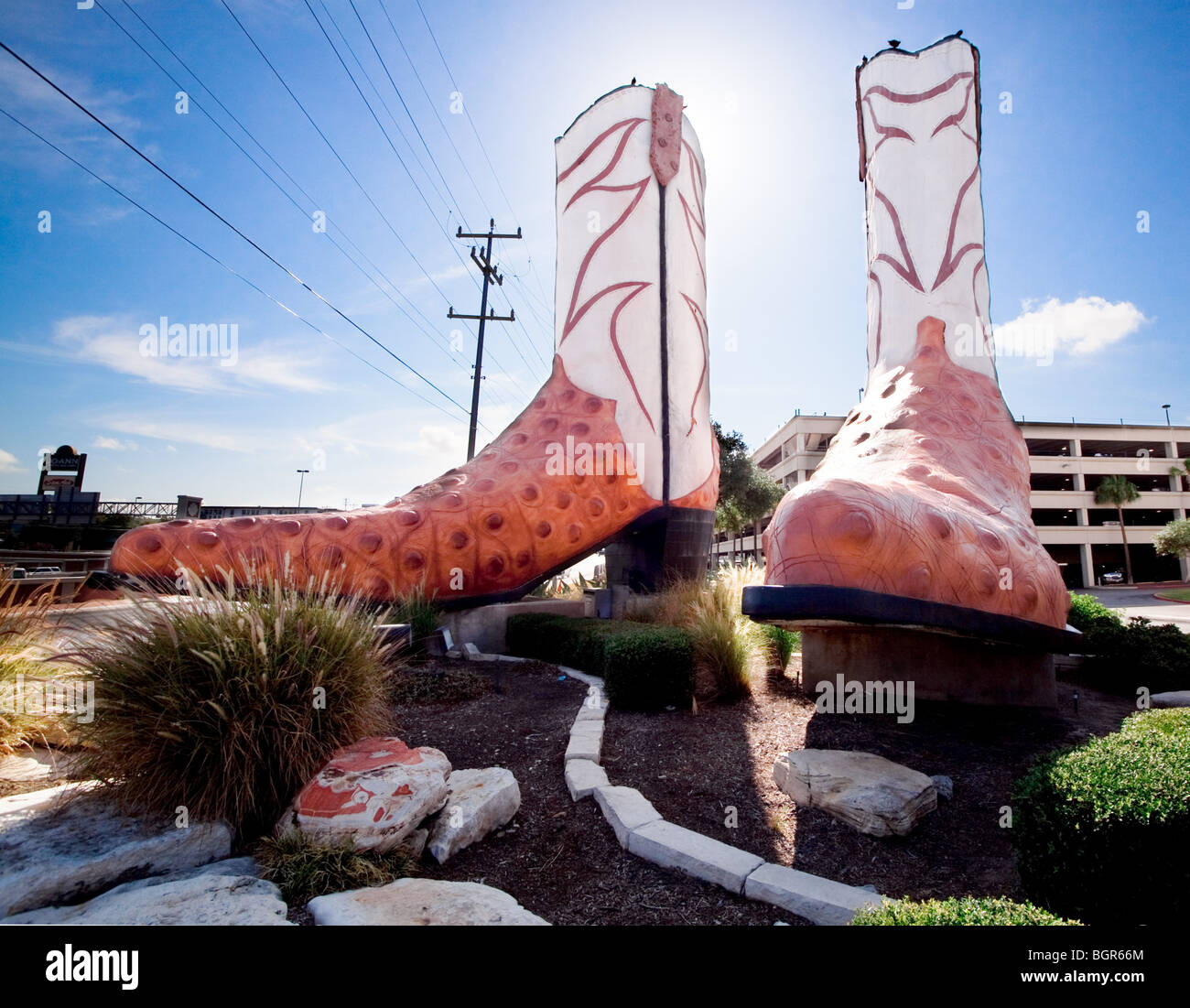 The giant cowboy boots at San Antonio's Northstar Mall Stock Photo - Alamy