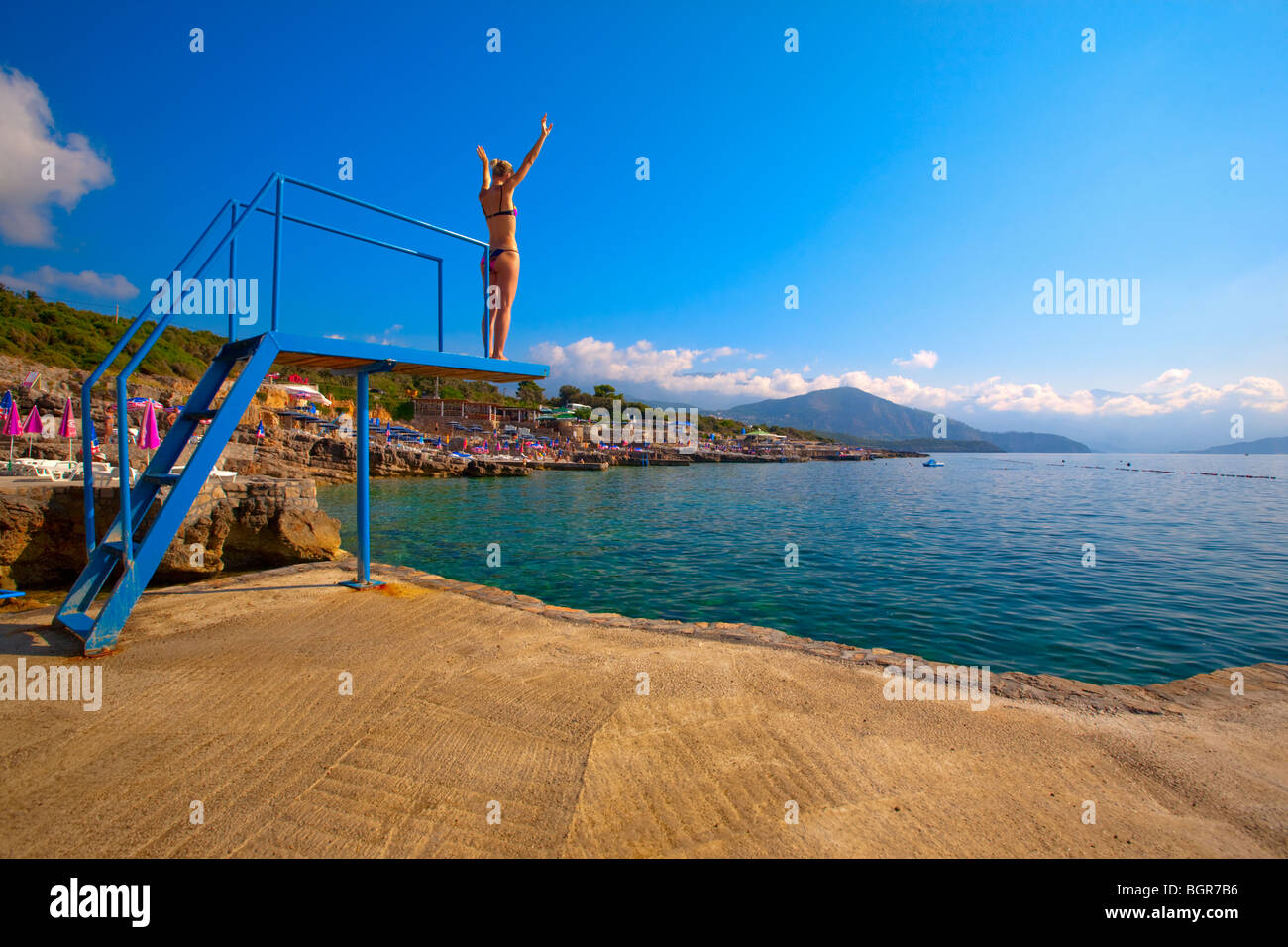 Beach of Ploche in Montenegro near Budva town Stock Photo