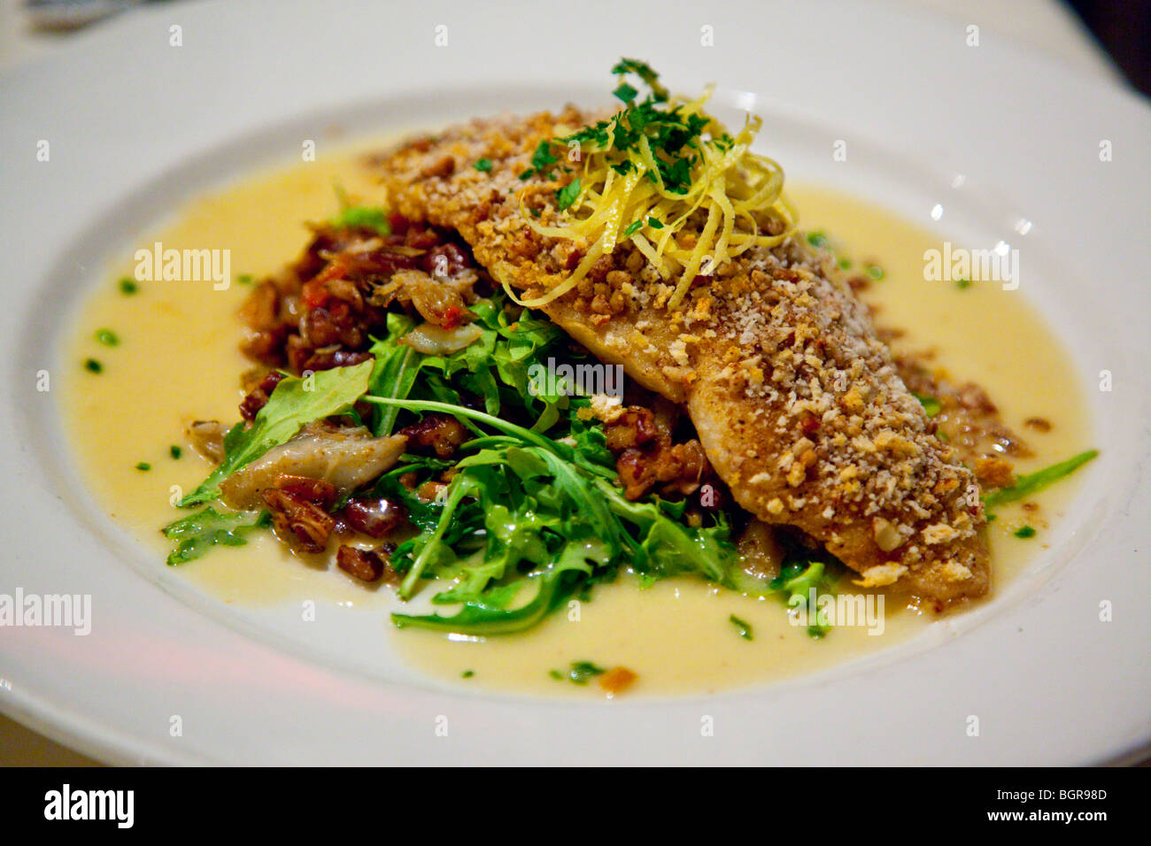 Creole Pecan Crusted Puppy Drum at Muriel's Bistro in the French