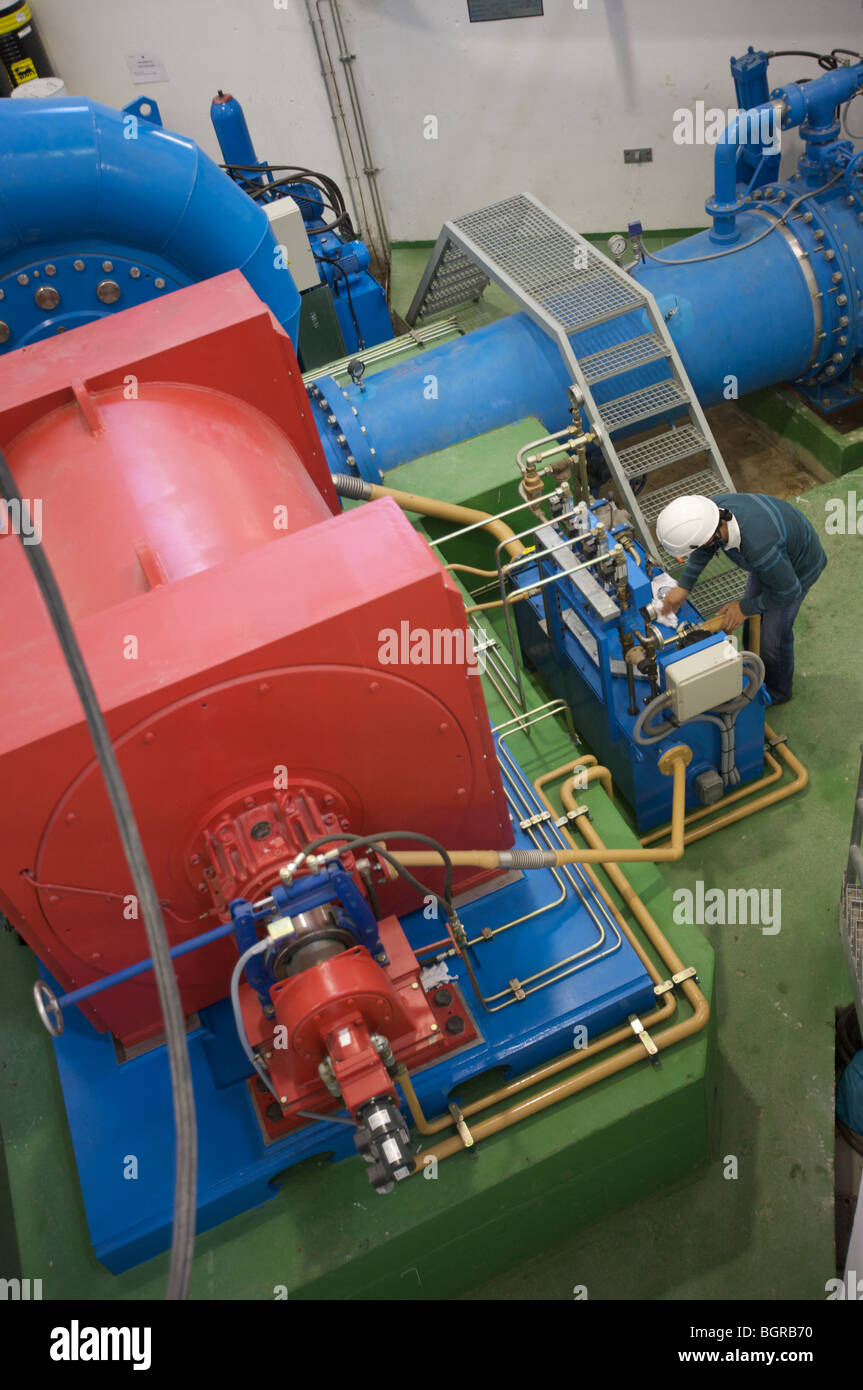 Hydro generator electricity, Galicia, Spain Stock Photo Alamy