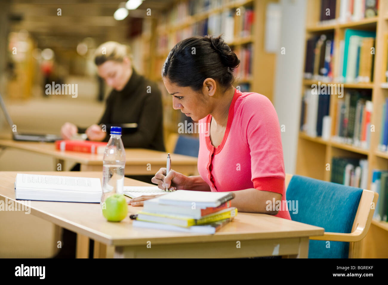 A female student at the university, Stockholm, Sweden. Stock Photo