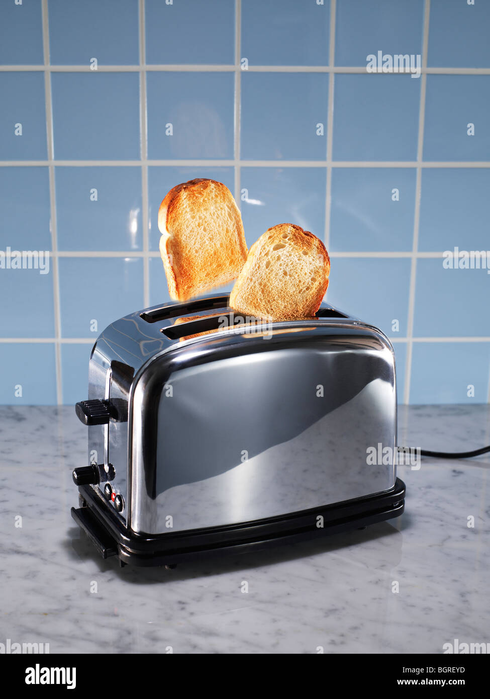 Toasts in a toaster Stock Photo Alamy