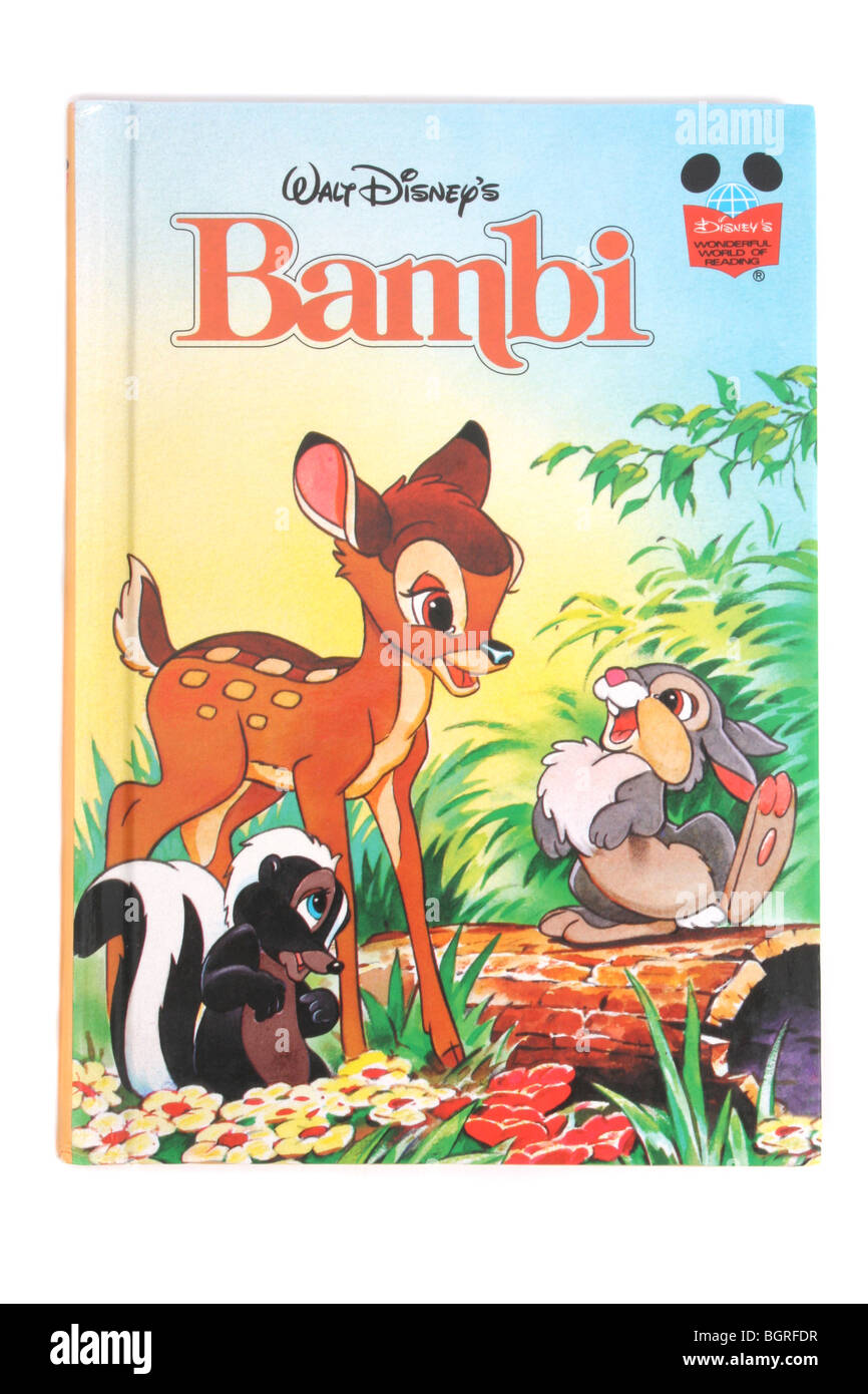 A hardback book by Walt Disney's. The classic fairytale 'Bambi' Stock Photo