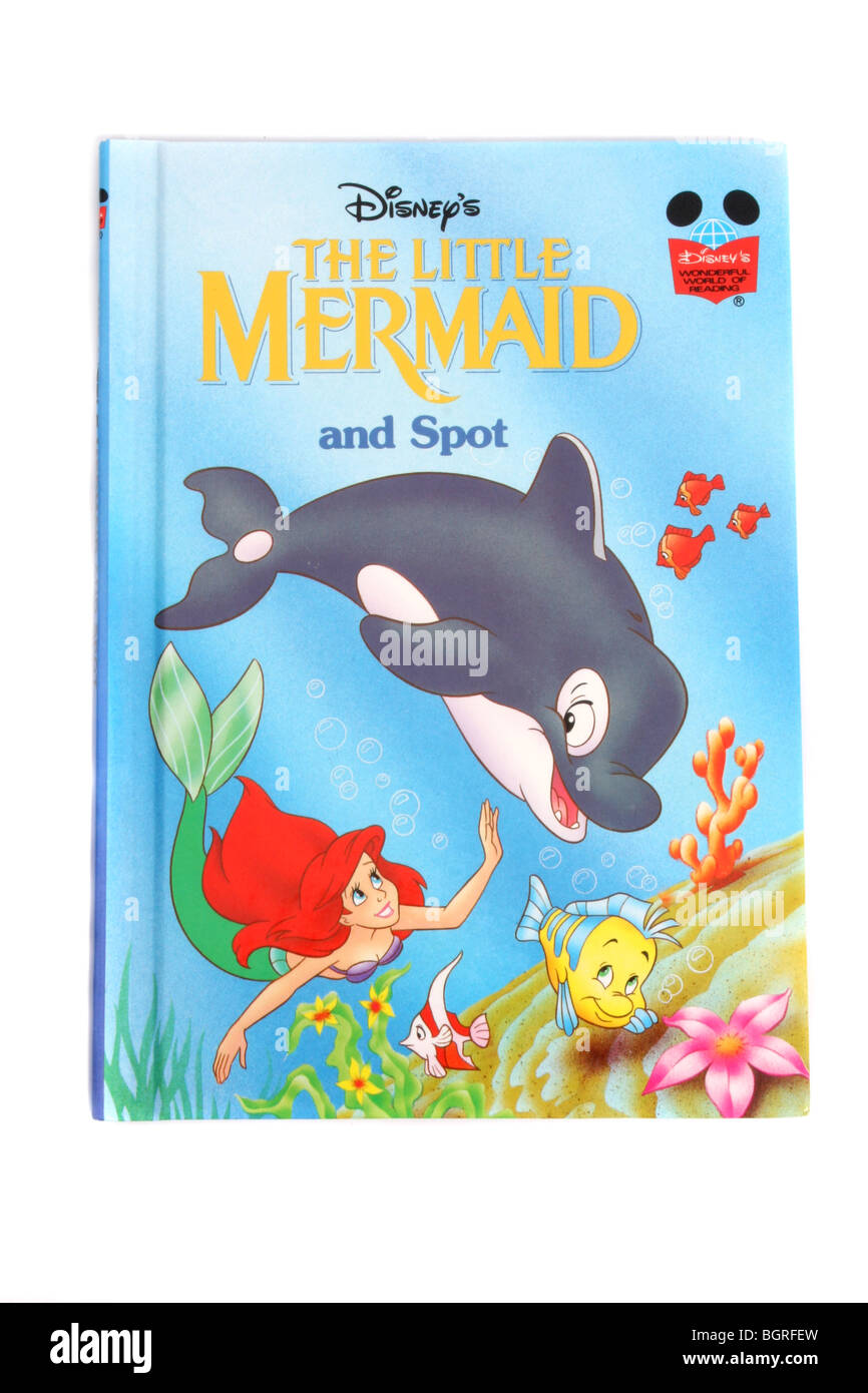 A hardback book by Walt Disney's. The classic fairytale 'The Little Mermaid.' Stock Photo