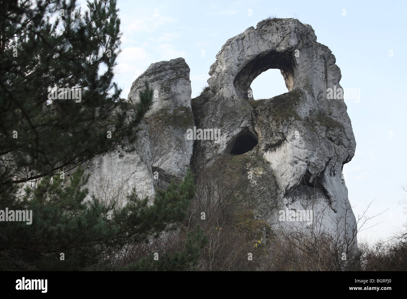 Limestone rocks and cliffs in Polish Jura Chain, Poland Stock Photo Alamy