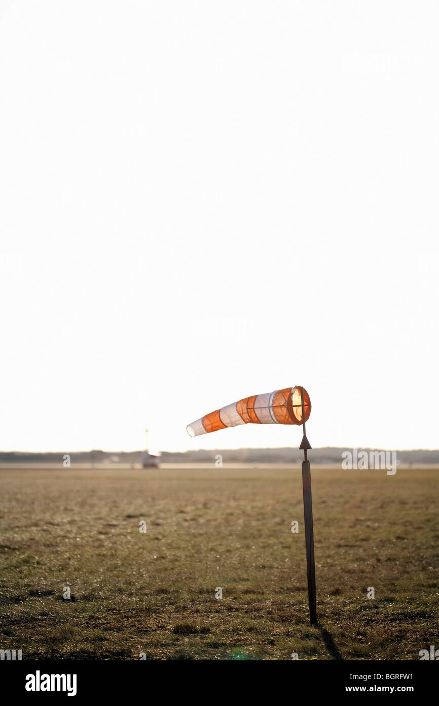 Streamer on an airfield, Sweden. Stock Photo