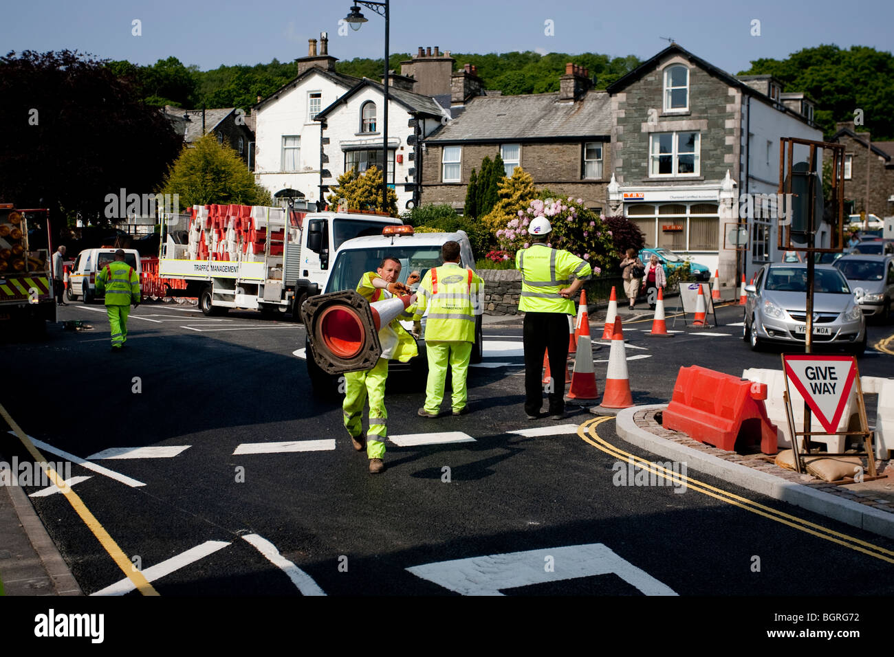 Alfred McAlpine Traffic Management Services Ltd Stock Photo Alamy