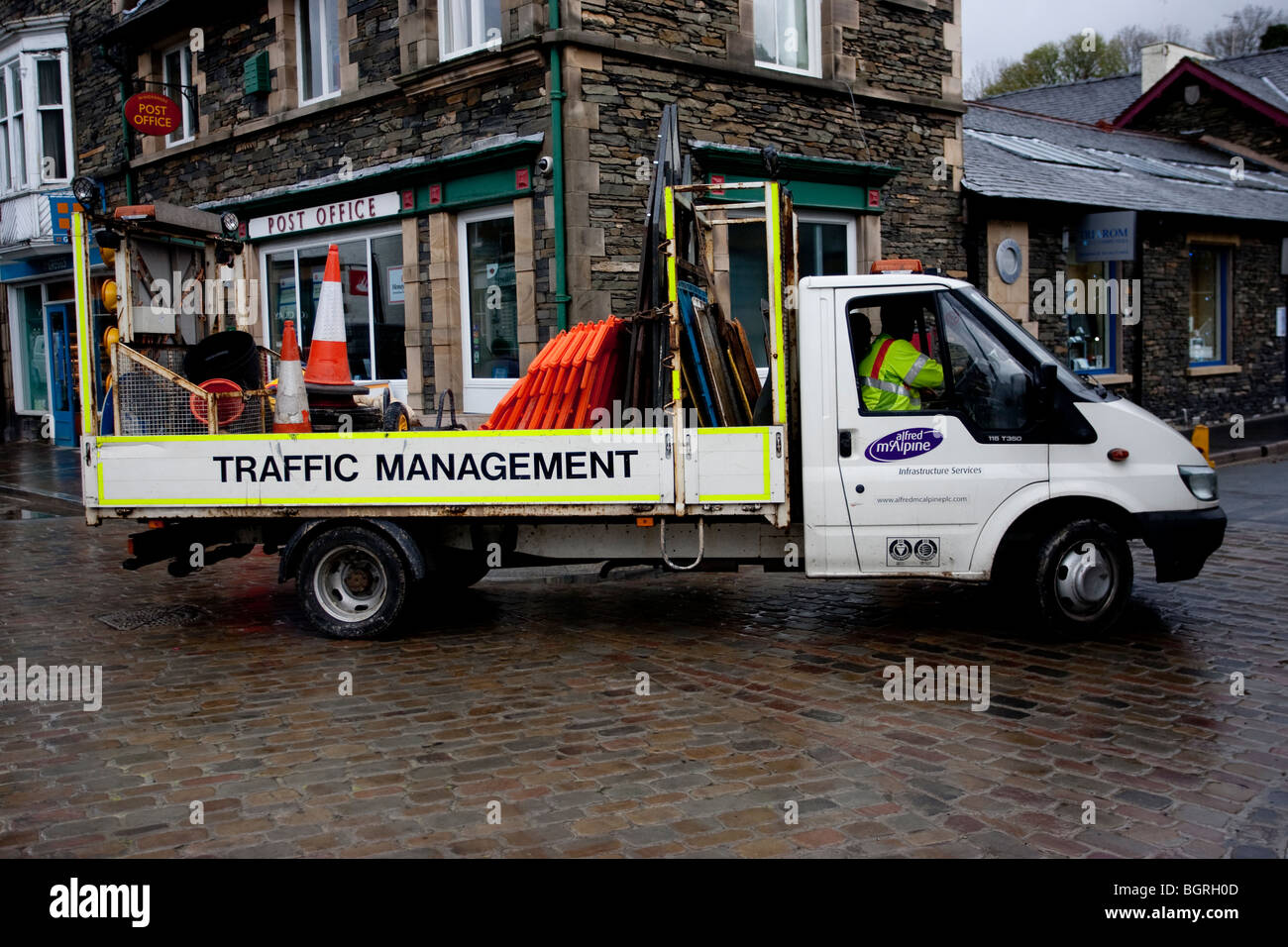 Alfred McAlpine Traffic Management Services Ltd Stock Photo Alamy