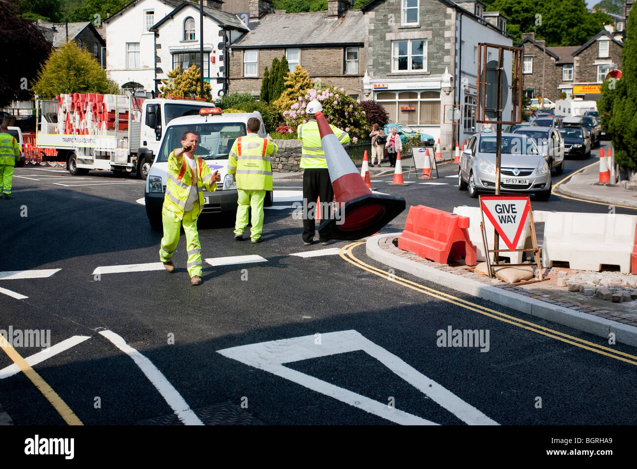 Alfred McAlpine Traffic Management Services Ltd Stock Photo Alamy