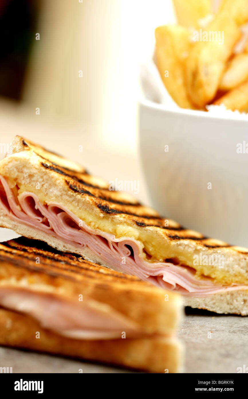 Toasted Ham and Cheese Sandwich Stock Photo Alamy