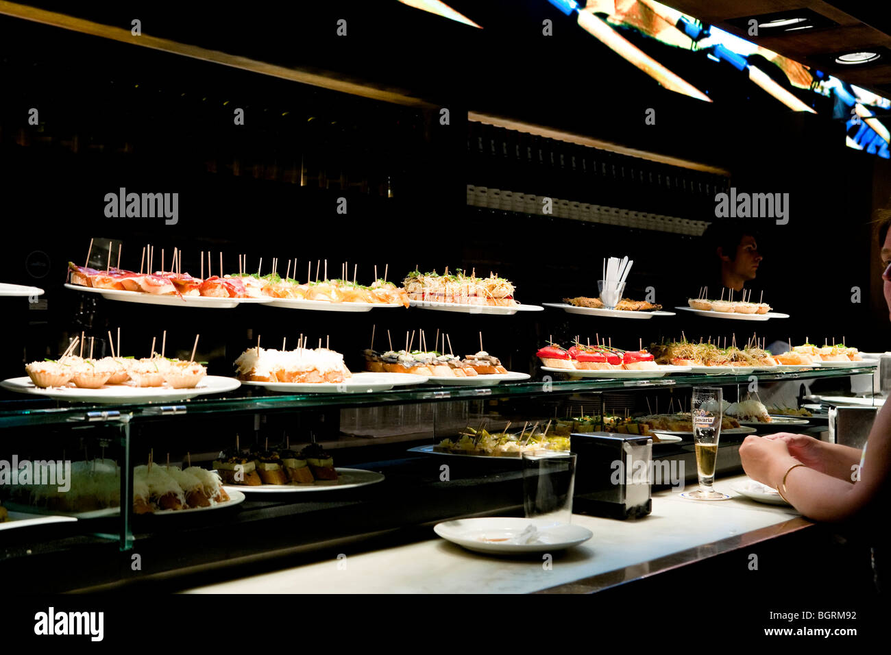 Barcelona Tapas restaurant Stock Photo Alamy