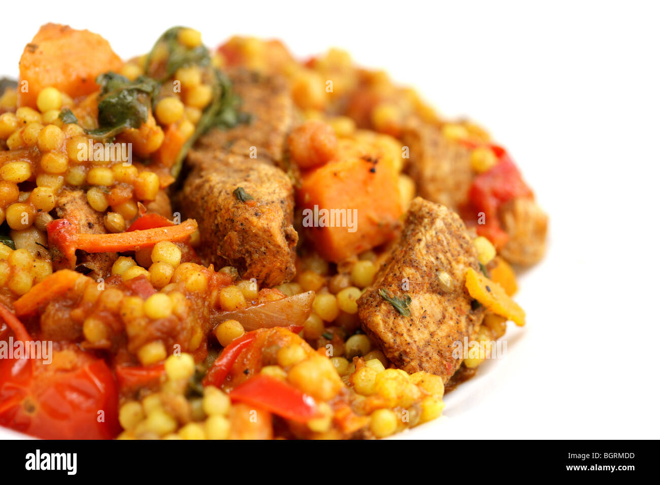Moroccan Chicken with Cous Cous Stock Photo Alamy