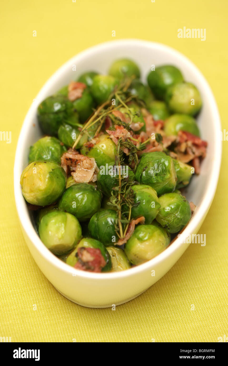 Brussel Sprouts with Pancetta Stock Photo Alamy