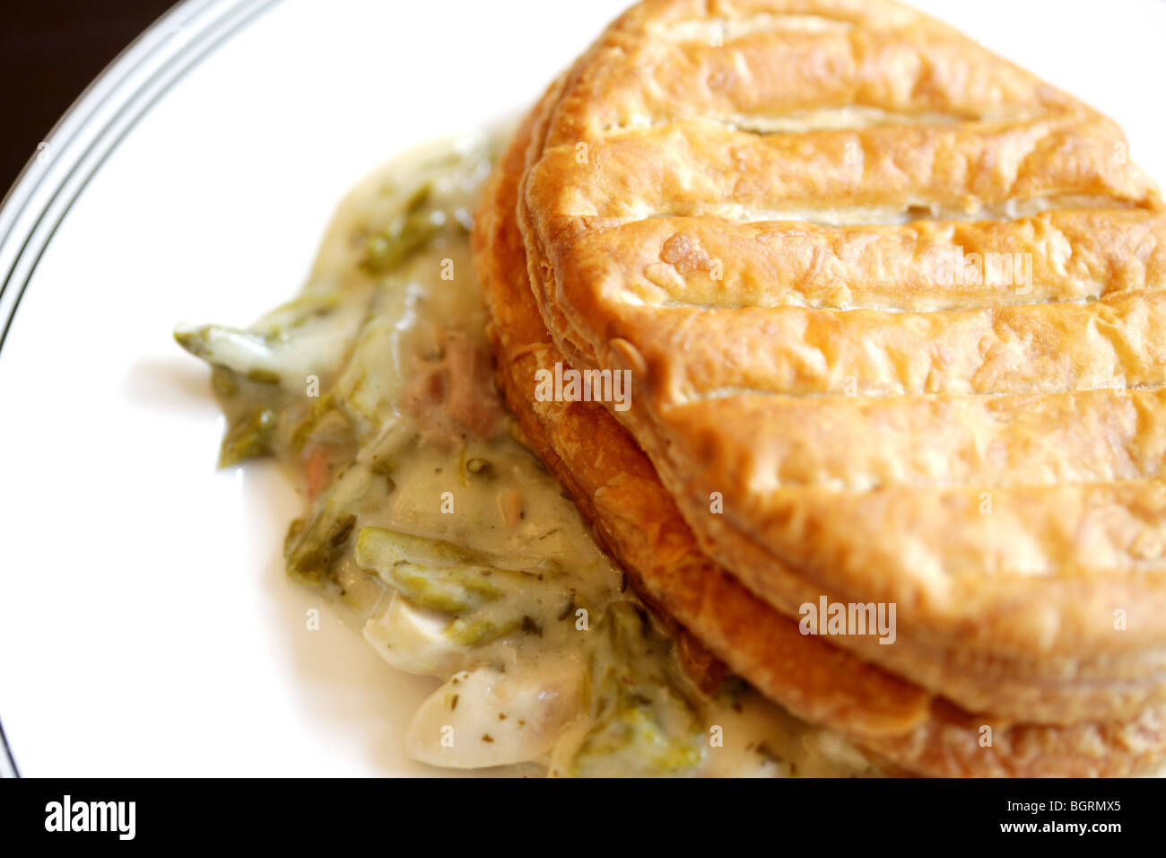 Chicken and Asparagus Pie Stock Photo Alamy