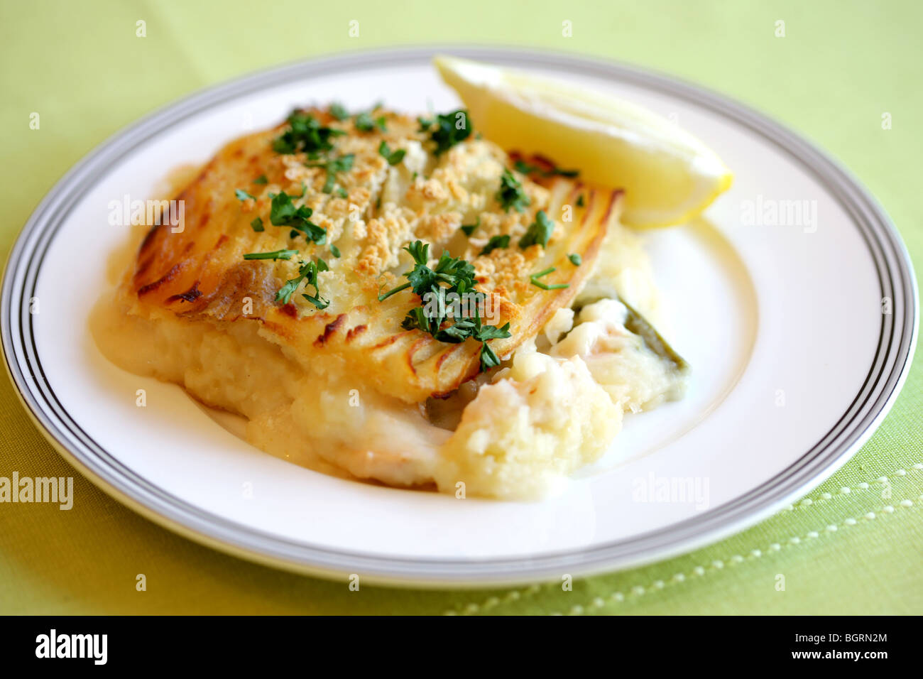 Salmon Fish Pie Stock Photo - Alamy