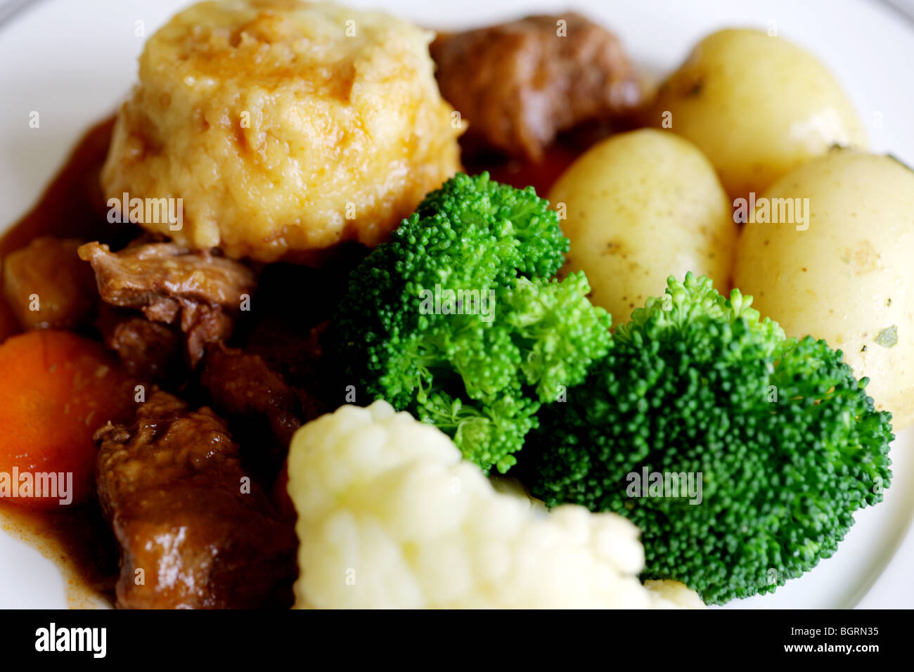 Beef Casserole with Vegetables Stock Photo Alamy