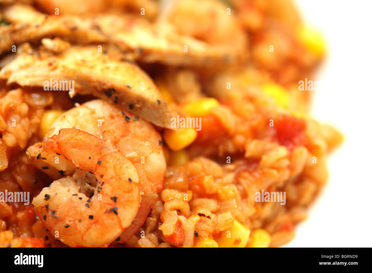 Chicken and Prawn Jambalaya Stock Photo Alamy