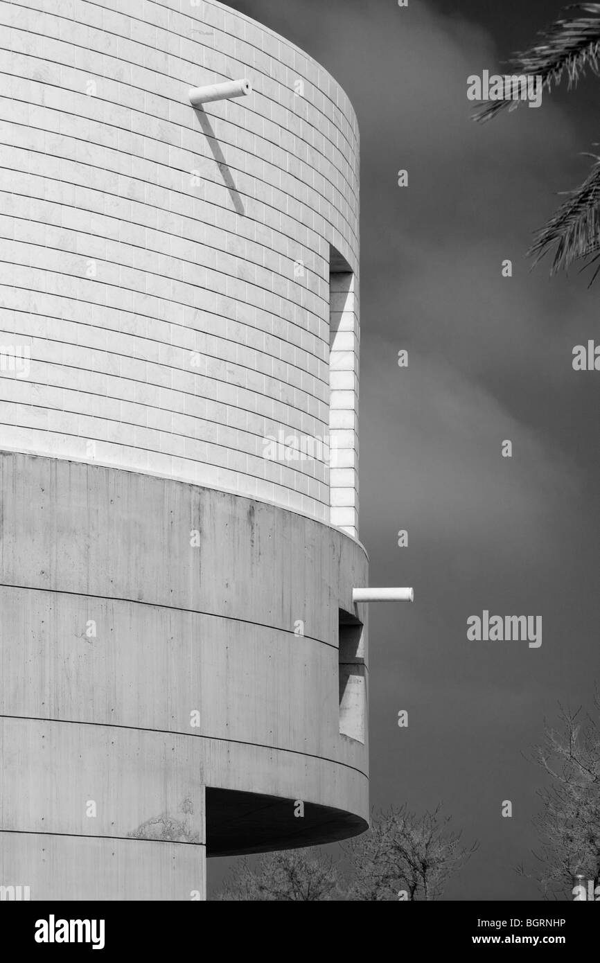 METEOROLOGICAL CENTRE IN THE OLYMPIC VILLAGE, BARCELONA, SPAIN, ALVARO SIZA Stock Photo